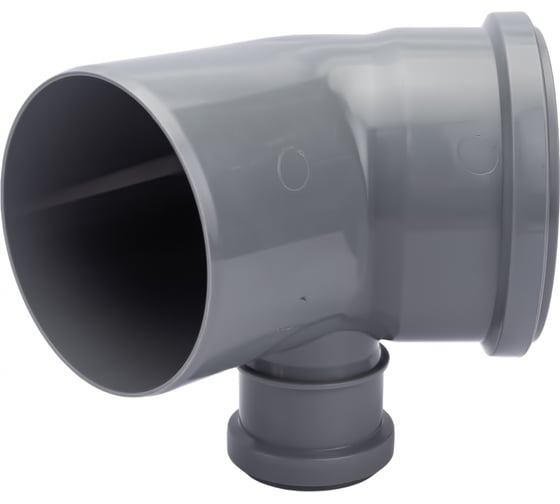 Отвод Политэк 110x45 с выходом 50 (правый) 345111050П