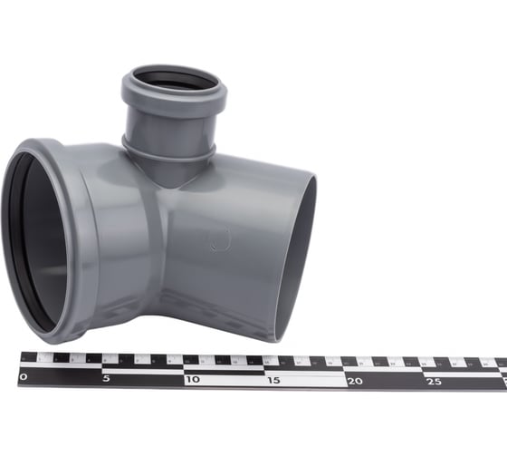 Отвод Политэк 110x45 с выходом 50 (правый) 345111050П