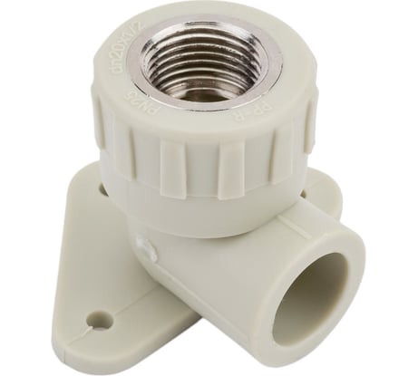 Полипропиленовый угольник Гроссис с креплением ВР 20-1/2" 0301811