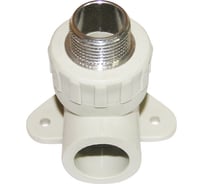 Полипропиленовый угольник Гроссис с креплением НР D25-1/2" 0301808