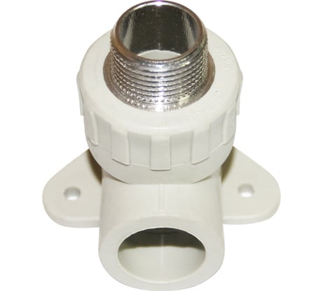 Полипропиленовый угольник Гроссис с креплением НР D25-3/4" 0301809