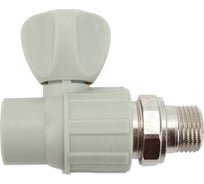 Радиаторный кран Политэк 20x1/2 прямой PPRC, серый 9910012012с