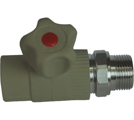 Радиаторный кран Политэк 25x3/4 прямой PPRC, серый (25/75) 9999012534ст