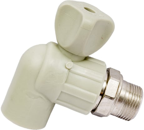 Радиаторный кран Политэк 25x3/4 угловой PPRC, серый (20/60) 9999022534с