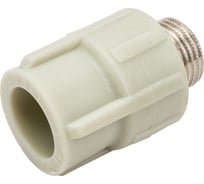 Комбинированная муфта ПОЛИТЭК 20x1/2 с нар. р. PPRC, серый 9000002012С