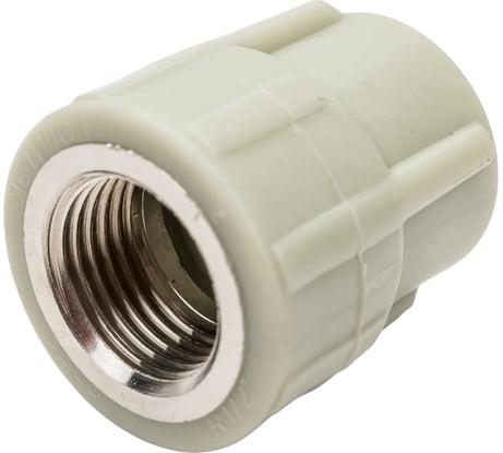 Комбинированная муфта ПОЛИТЭК 20x1/2 с внутр. р. PPRC, серый 9100002012С