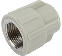 Комбинированная муфта ПОЛИТЭК 20x3/4 с внутр. р. PPRC, серый 9100002034С
