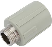 Комбинированная муфта ПОЛИТЭК 25x1/2 с нар. р. PPRC, серый 9000002512С