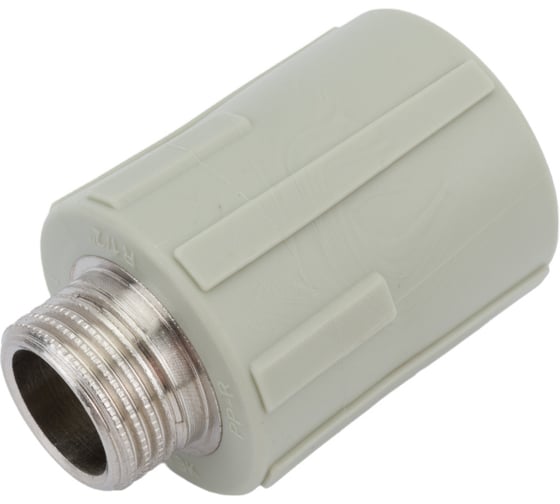 Комбинированная муфта ПОЛИТЭК 25x1/2 с нар. р. PPRC, серый 9000002512С
