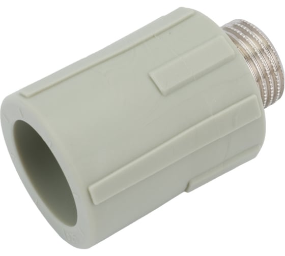 Комбинированная муфта ПОЛИТЭК 25x1/2 с нар. р. PPRC, серый 9000002512С