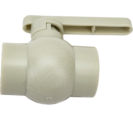 Пластиковый шаровой полнопроходной кран Политэк 32 PPR, серый 9900000032с