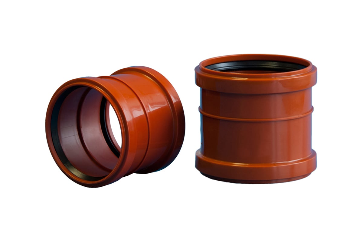 Двухраструбная муфта ПОЛИТЭК ПП 200 (наруж.), 200002200 - выгодная цена ...