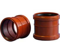 Двухраструбная муфта ПОЛИТЭК ПП 200 (наруж.), 200002200