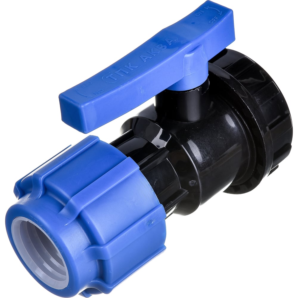 Шаровой компрессионный кран ПОЛИТЭК ВР разъемный d 32x3/4 ТПК-АКВА ...