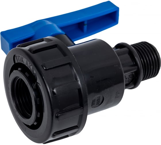 Шаровой компрессионный кран ПОЛИТЭК ВР/НР 1/2x1/2 ТПК-АКВА, 552221212