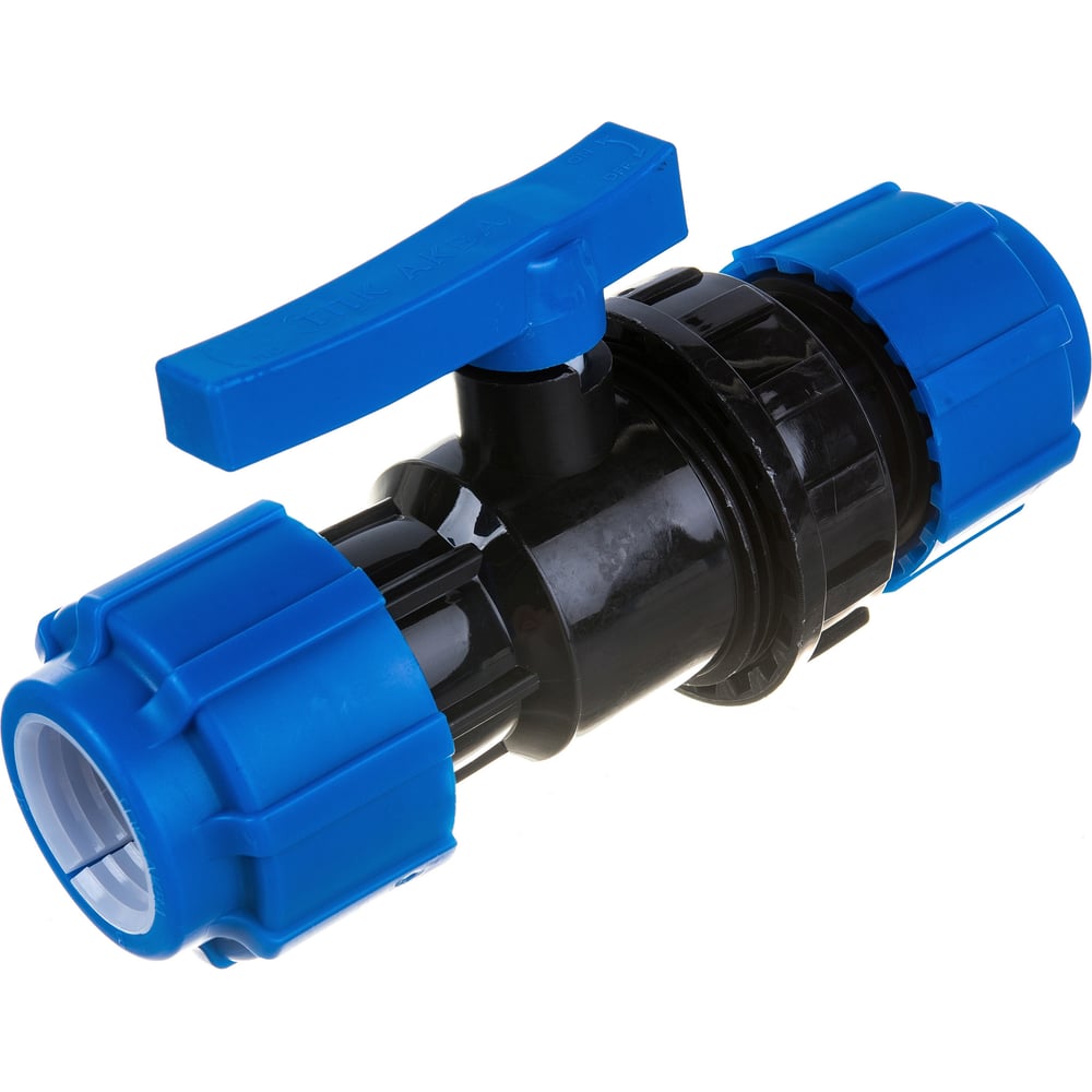 Шаровой компрессионный кран ПОЛИТЭК разъемный d 32 ТПК-АКВА, 555220032 ...