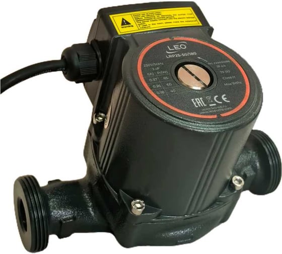 Циркуляционный насос LEO LRP 25-50/180, 40/60/85 Вт, 220В, Q 32/47/60 m3h, л/мин 2,5/3,8/4.5 м 1086