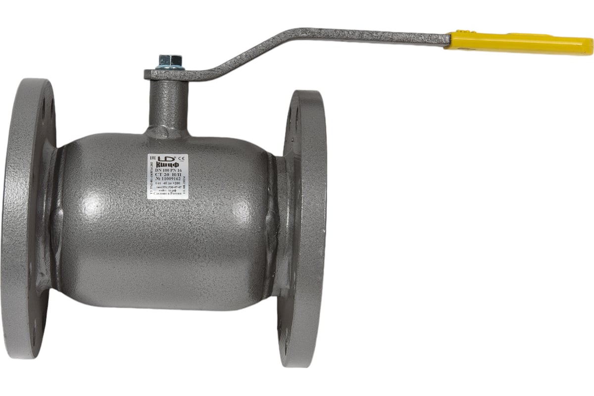 Шаровой кран LD ДУ100/80 PN16 фланцевый КШЦФ вода L=230 мм 537276 ...