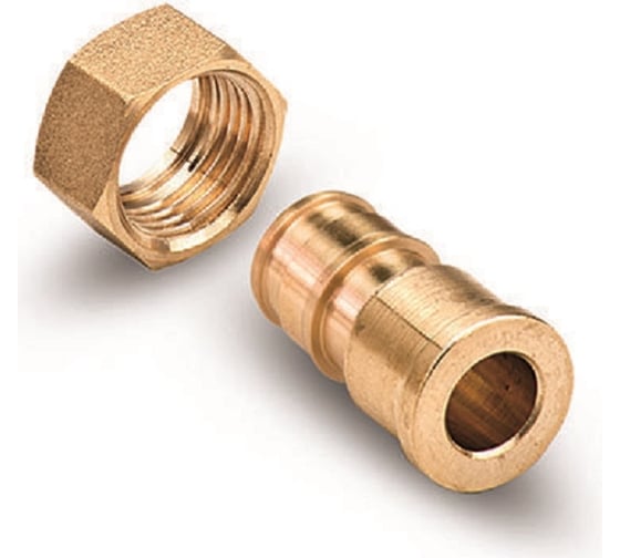 Соединитель BARBI Rayper латунь 25x3/4" с накидной гайкой 10 бар, t-95 град С, KRM2534