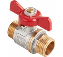 Шаровой кран AquaHit полнопроходной 1/2" наружная-наружная, бабочка BV.315.04