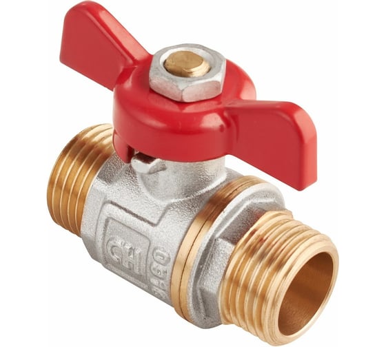 Шаровой кран AquaHit полнопроходной 3/4" наружная-наружная, бабочка BV.315.05 1