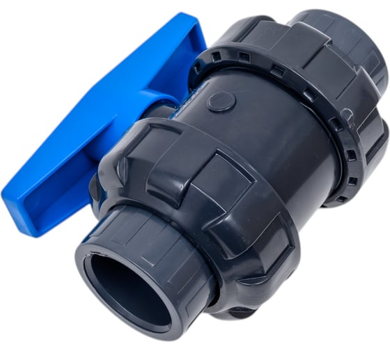 Шаровой кран НПВХ общего применения AQUAVIVA DN 32 мм, с муфтовым окончанием AQVBVD032 48016