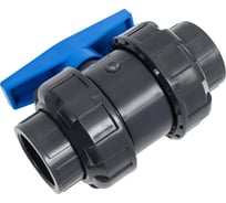 Шаровой кран НПВХ общего применения AQUAVIVA DN 40 мм, с муфтовым окончанием AQVBVD040 50435