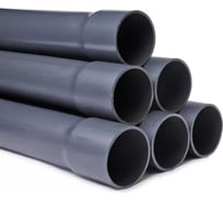 Напорная клеевая труба НПВХ (PVC-U) AQUAVIVA 63x4.7x3000 PN16 с раструбом AQV306347R 32956