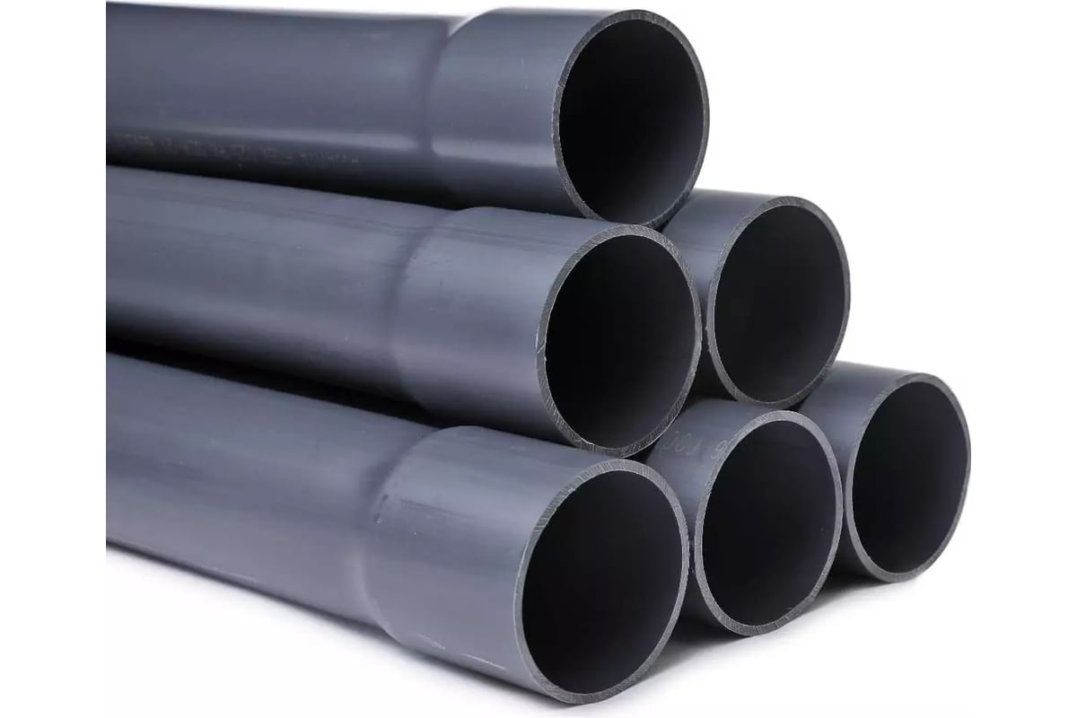 Напорная клеевая труба НПВХ (PVC-U) AQUAVIVA 75x3.6x3000 PN10 с ...