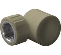 Угольник комбинированный ПОЛИТЭК 32x3/4 внутр. р. PPRC (СЕРЫЕ) 9400003234С