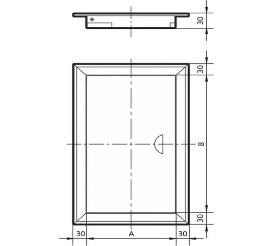 Сантехнический люк с магнитным замком Promlyuk Альфа 400x600 70400600
