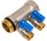 Коллектор с шаровыми кранами STOUT Smb 6211 011202 1", 2 отвода 1/2", синие ручки RG0091AACQM73N 1