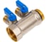 Коллектор с шаровыми кранами STOUT Smb 6211 011202 1", 2 отвода 1/2", синие ручки RG0091AACQM73N 2