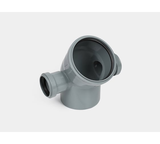 Канализационный отвод КОНТУР РР D110x45 с левым + правым выходом D50 СТАНДАРТ 072405110211 1