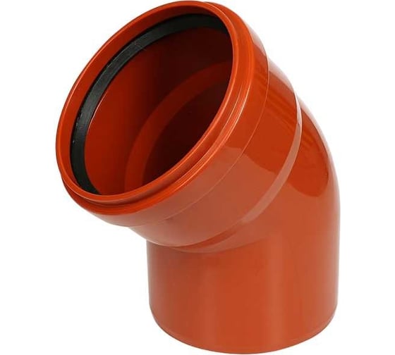 Канализационный отвод КОНТУР РР D160x45 ОРАНЖ 078400160300 1
