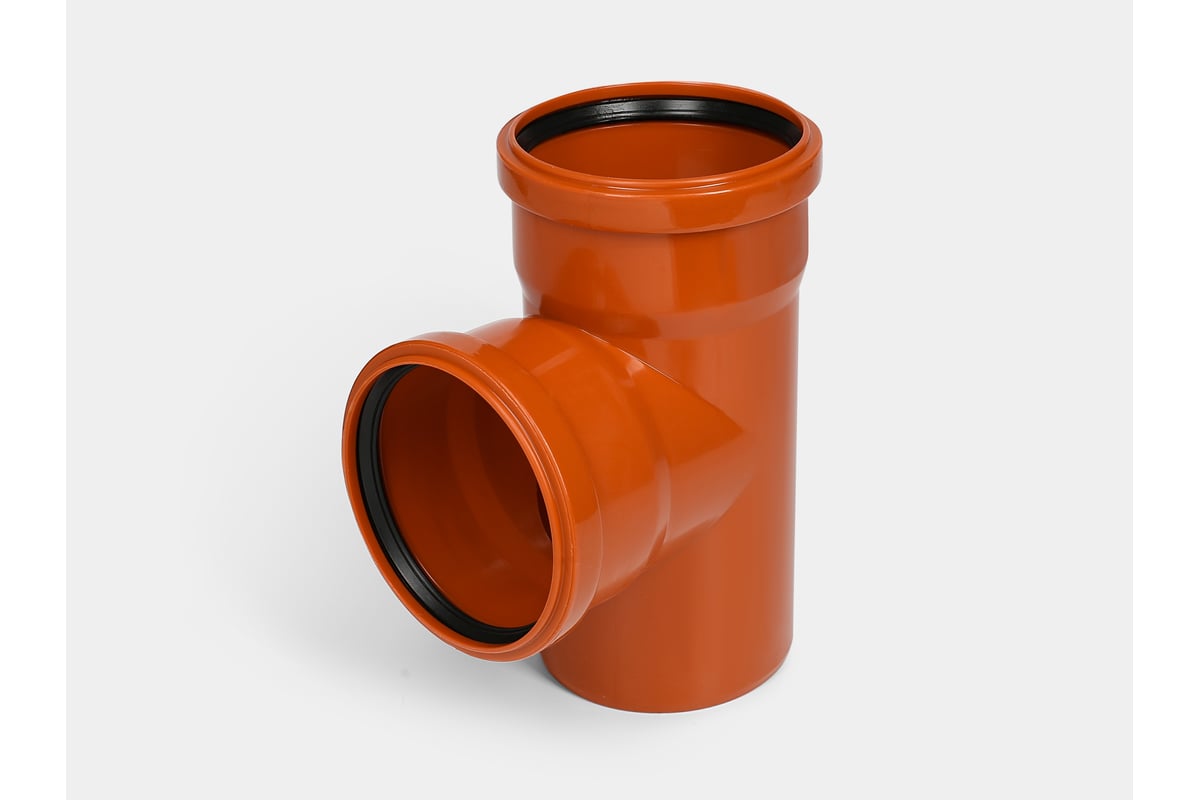Канализационный тройник КОНТУР РР D110x110/90 ОРАНЖ 078501110500 ...