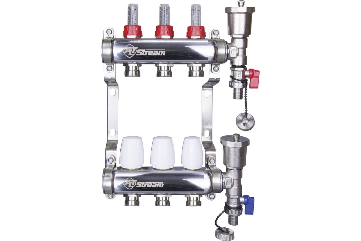 Коллекторная группа Altstream с расходомерами в сборе из нержавеющей стали  1