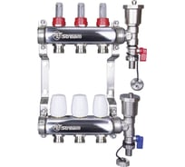 Коллекторная группа Altstream с расходомерами в сборе из нержавеющей стали 1"х3/4" 3 выхода 005071102