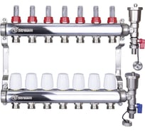 Коллекторная группа Altstream с расходомерами в сборе из нержавеющей стали 1"х3/4" 7 выходов 005071106