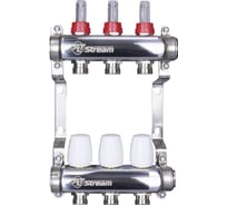 Коллекторная группа с расходомерами из нержавеющей стали Altstream 1"х3/4" 3 выхода 005070102