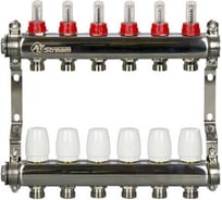 Коллекторная группа с расходомерами из нержавеющей стали Altstream 1"х3/4" 12 выходов 005070111