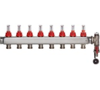 Коллектор COLSYS p884 8 выходов с расходомерами, воздухоотводчиком и дренажным шаровым краном 188410508