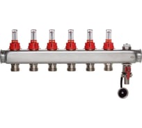 Коллектор COLSYS p878cs 6 выходов с расходомерами, воздухоотводчиком и дренажным клапаном P187810506