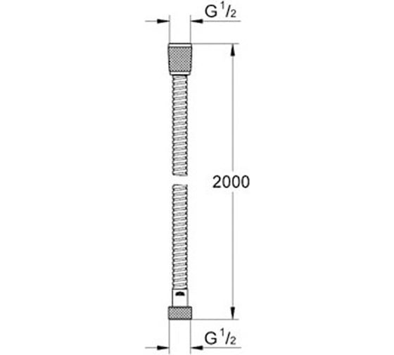 Душевой шланг Grohe Relexa металлический, 2000 мм 28140000