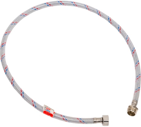 Гибкая подводка для воды ELKA, накидная гайка: сталь; оплетка нейлон; покрытие ПВХ, 1/2", вр/нр, 100см EL.NE.102.33.0100