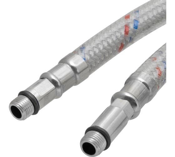 Гибкая подводка для смесителей ELKA оплетка нейлон, пвх покрытие, 1/2" х м10x80см, пара ИС.101139