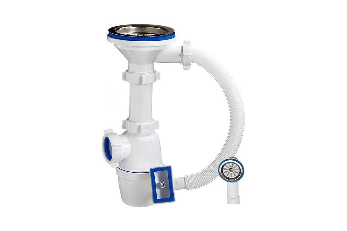 Бутылочный сифон ORIO 3 1/2x40, с переливом универсальный перелив А ...