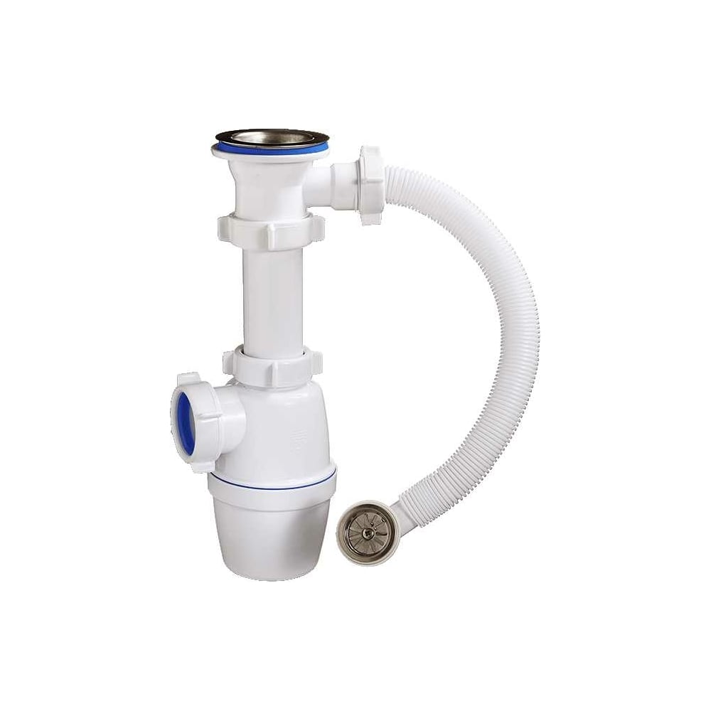 Бутылочный сифон ORIO 1 1/2x40, с круглым переливом А-5004 - выгодная ...