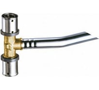 Пресс-тройник FAR 20x2 с хромированной трубой для подключения к радиатору, латунь 4921200125