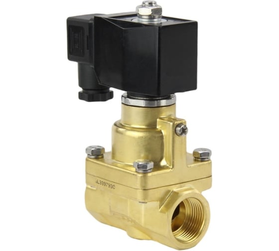 Электромагнитный клапан DN.ru V2W-1000P-NC Ду32 Ру0.4-16 НЗ PTFE 24В DC D130-02343